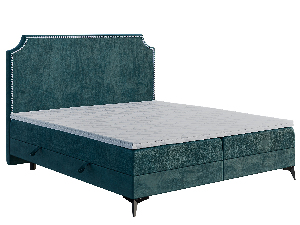 Egyszemélyes ágy Boxspring 120 cm Lexa (tenger) (matraccal és tárolóhellyel)