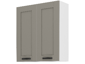 Felső kétajtós konyhai szekrény Lucid 80 G 90 2F (claygrey + fehér)