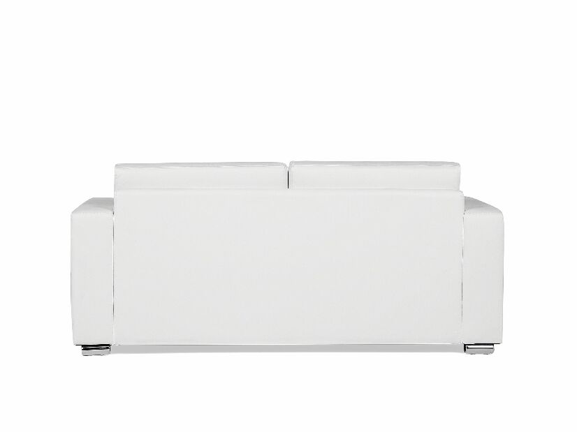 Háromszemélyes bőr kanapé Heinola (fehér)