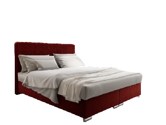 Franciaágy 180 cm Boxspring Penarth Comfort (piros) (ágyráccsal, matraccal és tárolóhellyel)