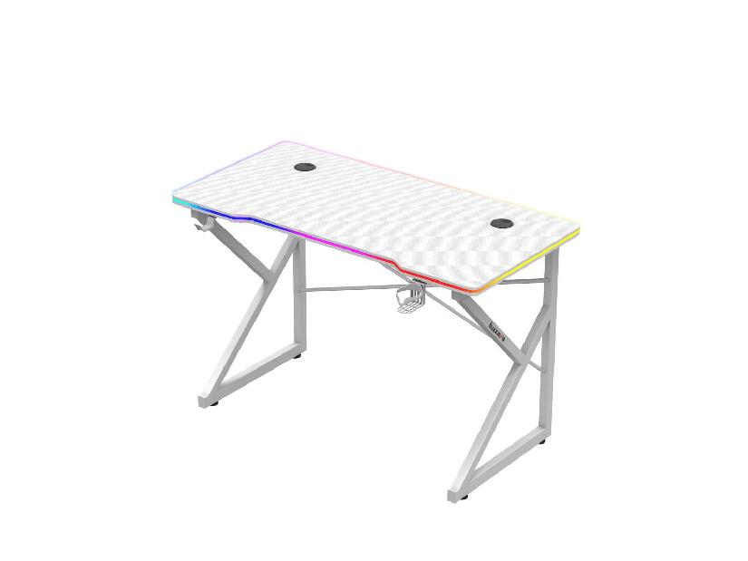 PC asztal Hyperion 1.7 (fehér + többszínű) (LED világítással)