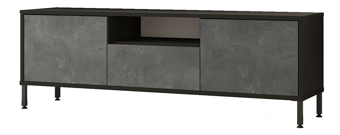 TV asztal/szekrény Ladislava 2 (ezüst + fekete)