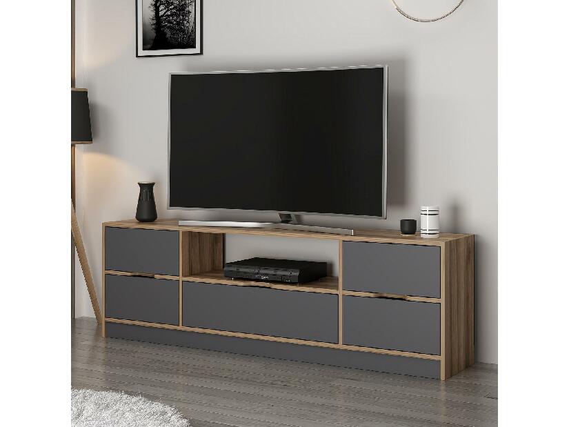 TV asztal/szekrény Ewa (dió + antracit)