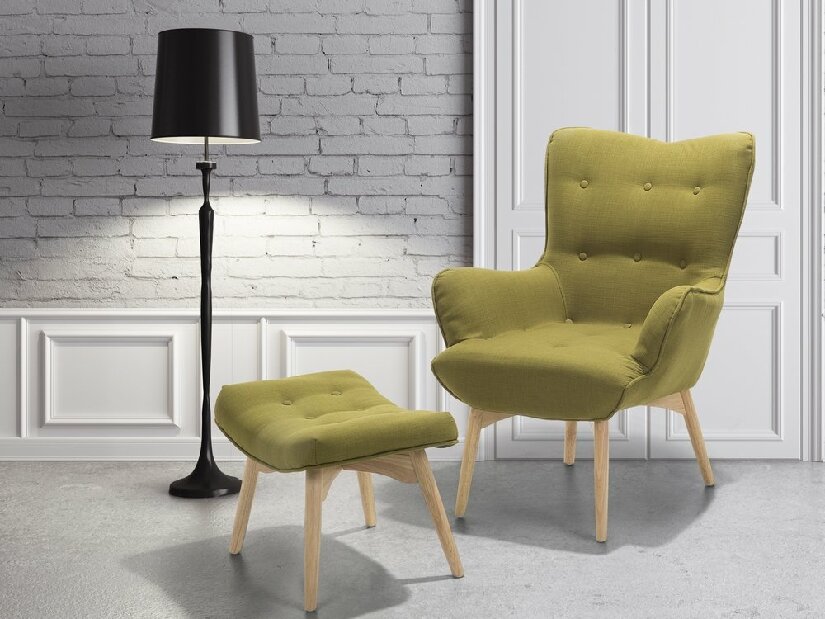Fotel VIADENE (textil) (oliva zöld)