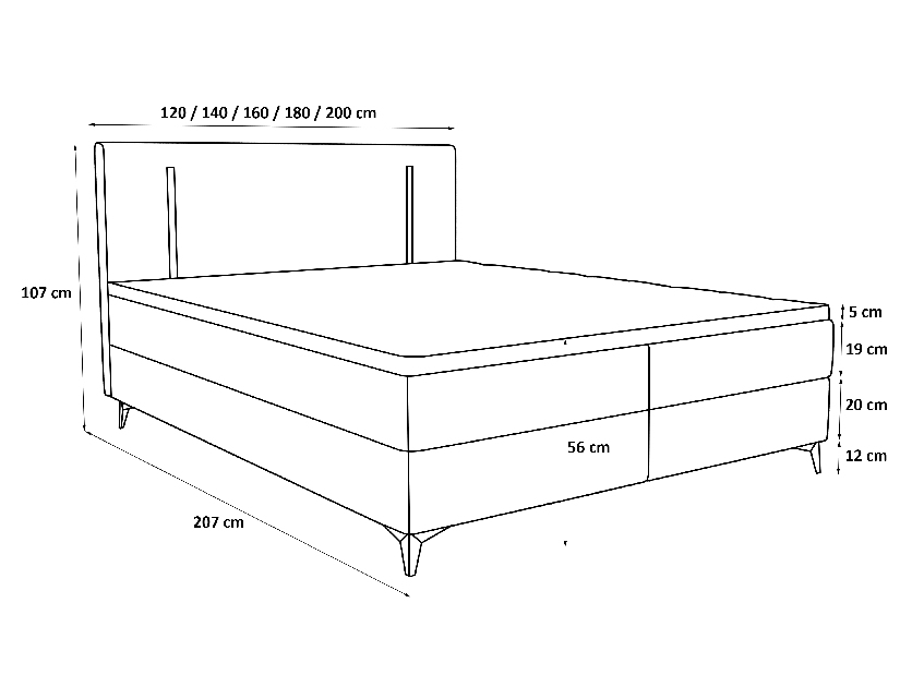 Egyszemélyes ágy 120 cm Ortega Bonell (terakotta) (ágyráccsal, tárolóhellyel) (LED világítás)