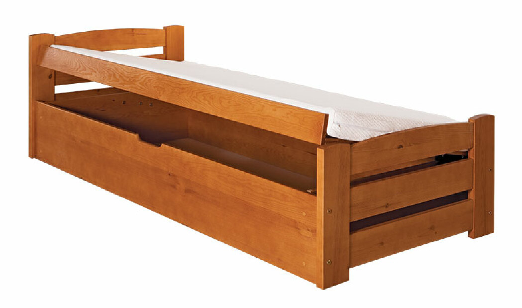 Egyszemélyes ágy 80 cm Lemo (ágyráccsal és tárhellyel)
