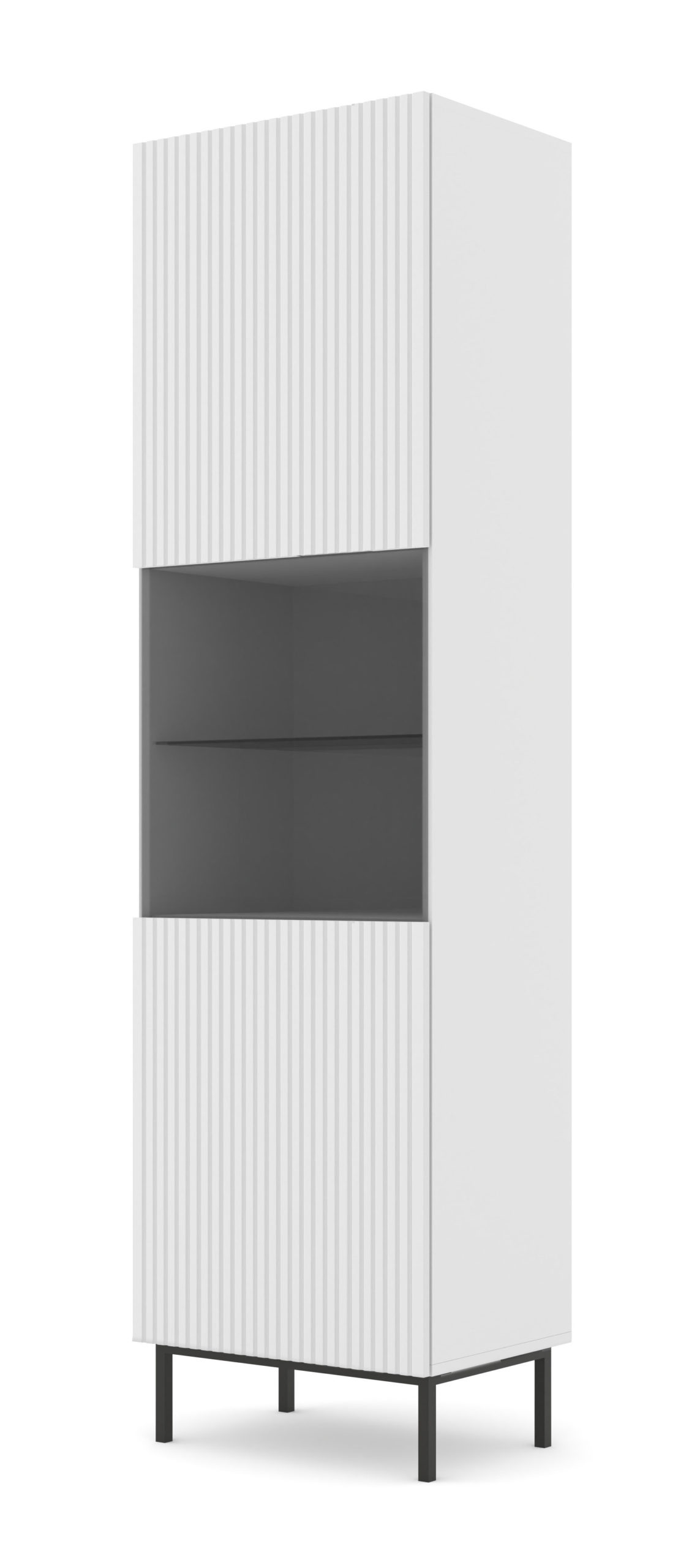 Vitrin 1DS Rowanna (fehér + fekete)