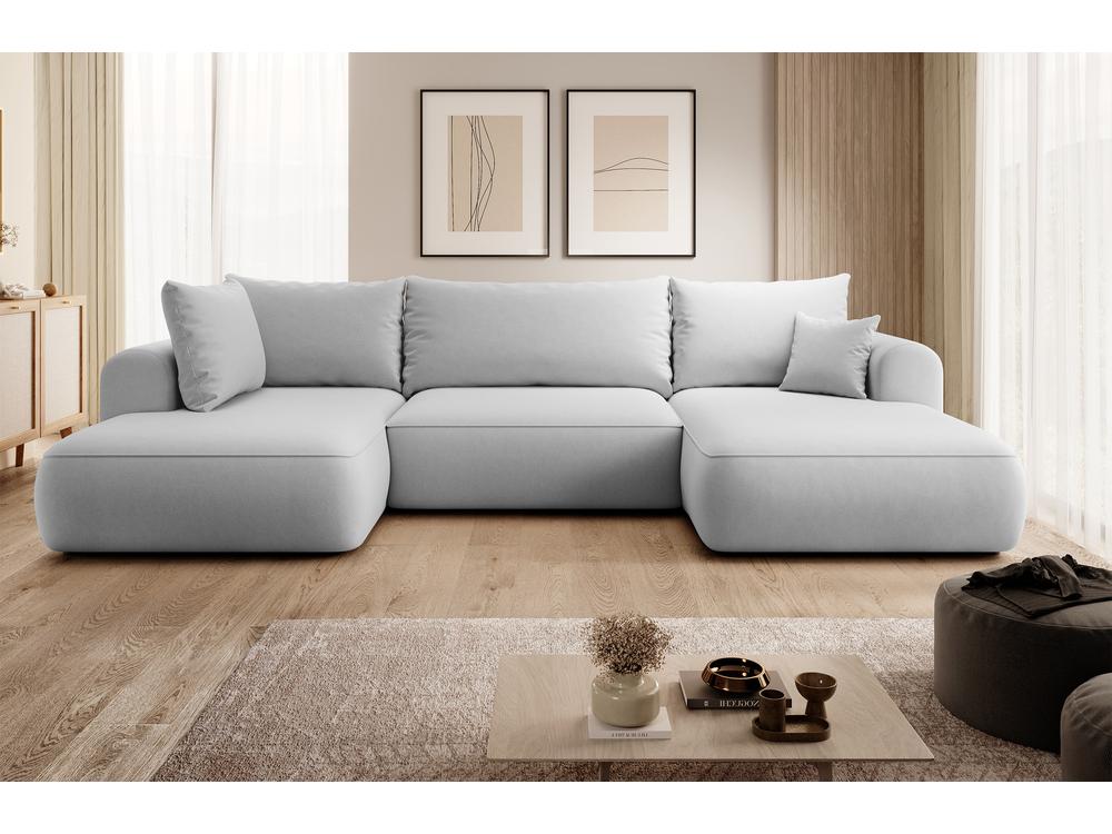 U alakú sarokkanapé Olivo U (B) (szürke + fekete) 