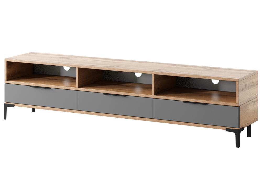 Tv szekrény/asztal Ricko (wotan tölgy + szürke)