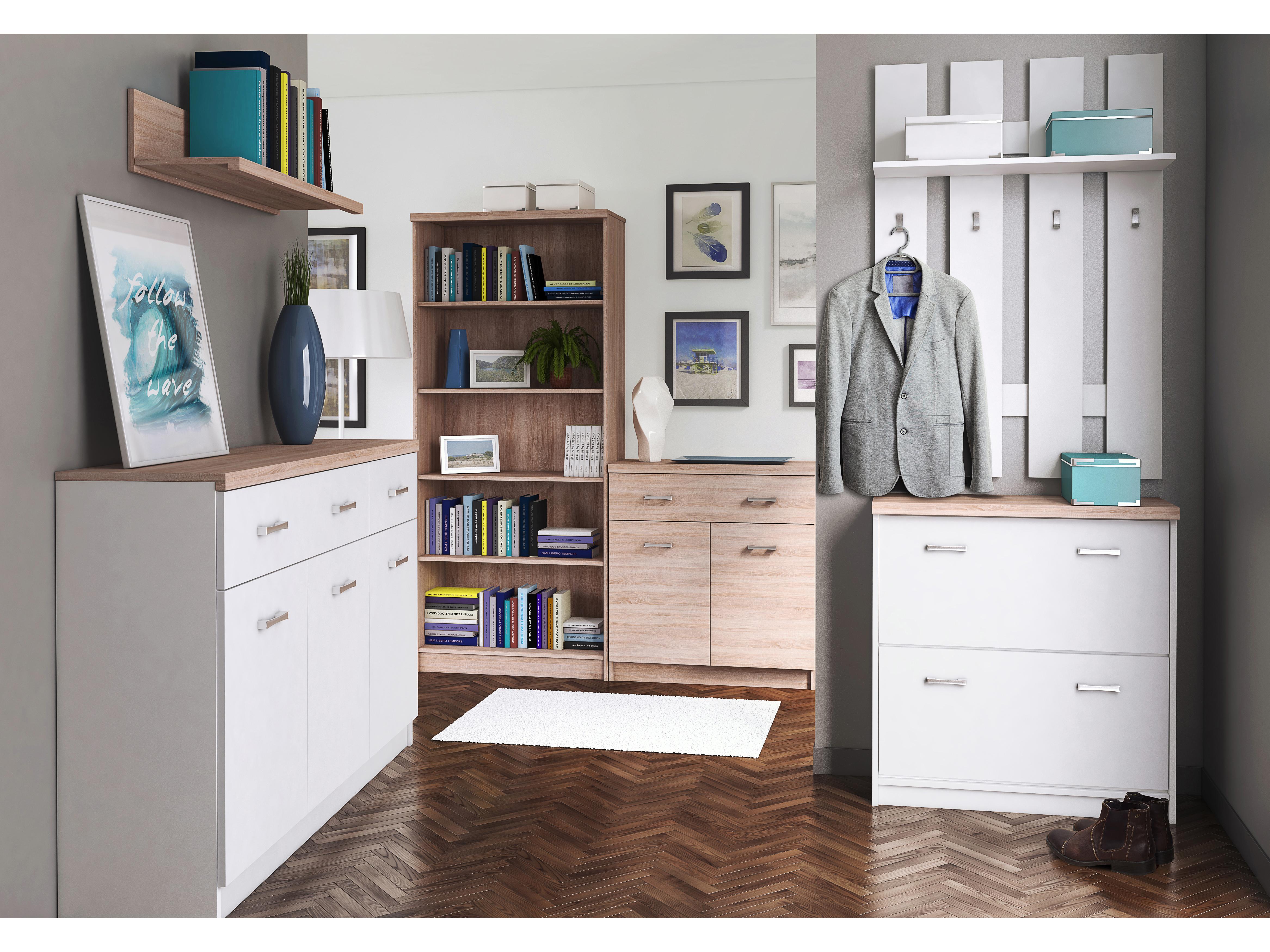 Előszoba Tianna 1 (fehér + szonoma tölgy)