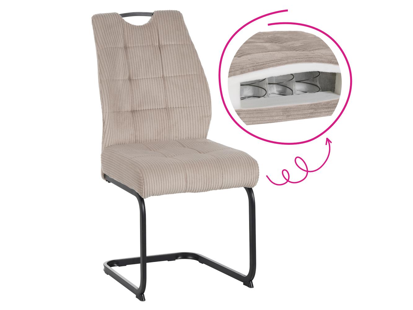 Étkezőszék Kalme (barnaszürke taupe + fekete)