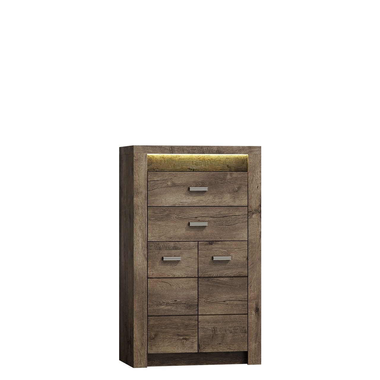 Komód Nadenas N6 (sötét kőris) (LED világítással)