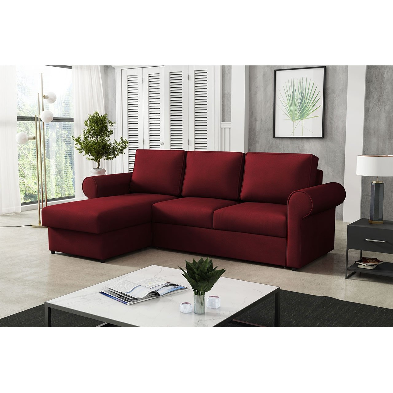 Sarokkanapé garnitúra Majadahonda (bordó)