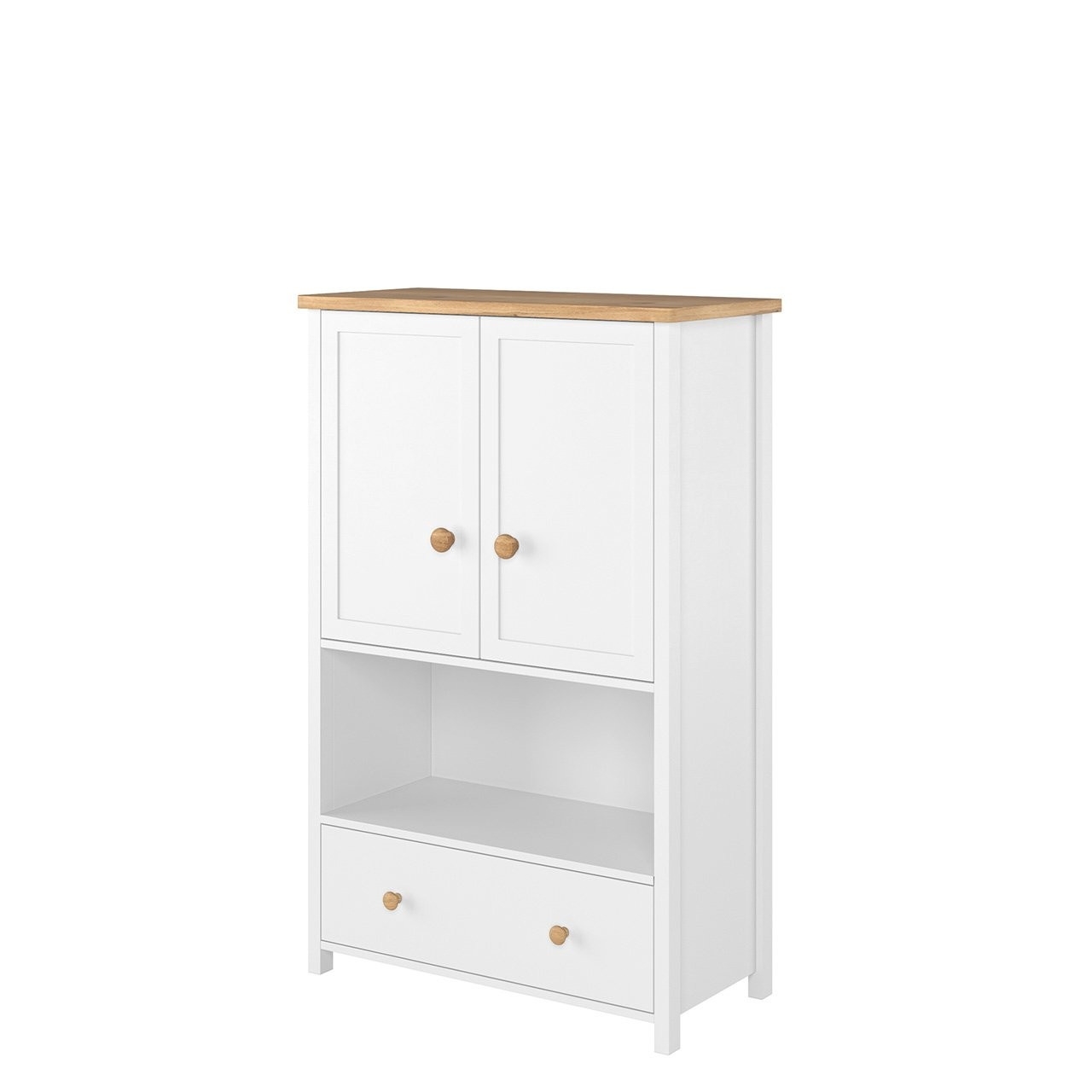 Komód Kokos KS-11 (fehér + nash tölgyfa)