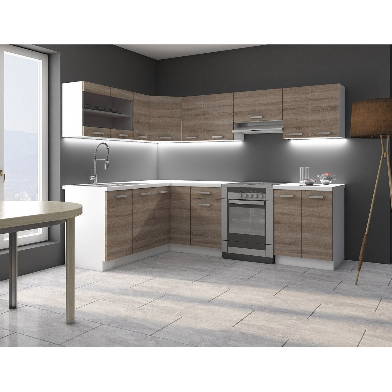 Konyha Merasoja II (fehér + trufl sonoma )