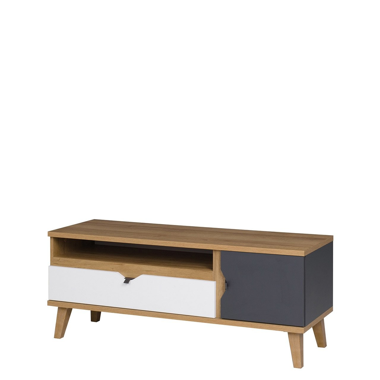 TV szekrény/asztal Tami TM8 (arany tölgy + fehér + grafit)