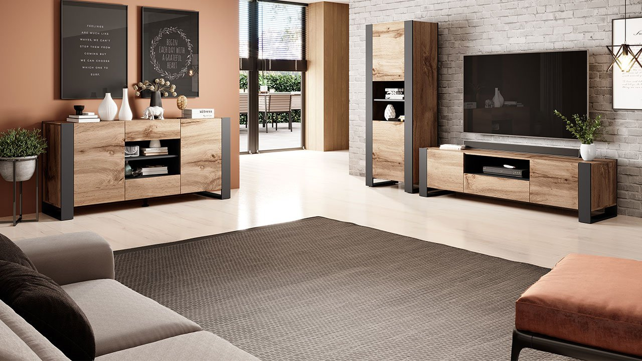 Nappali bútor Elexia I (wotan + antracit)