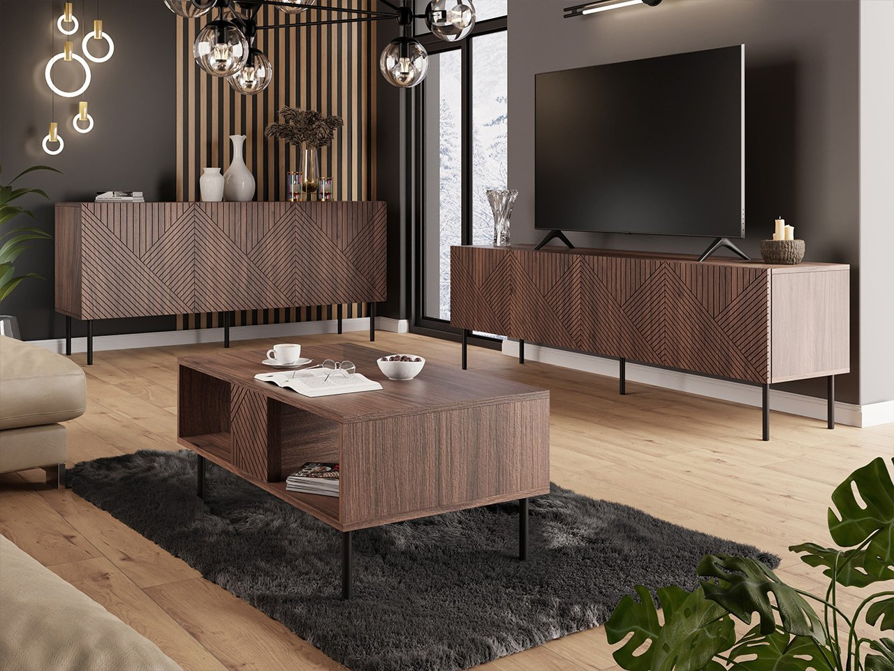 Nappali bútor Azanat (warmia diófa)