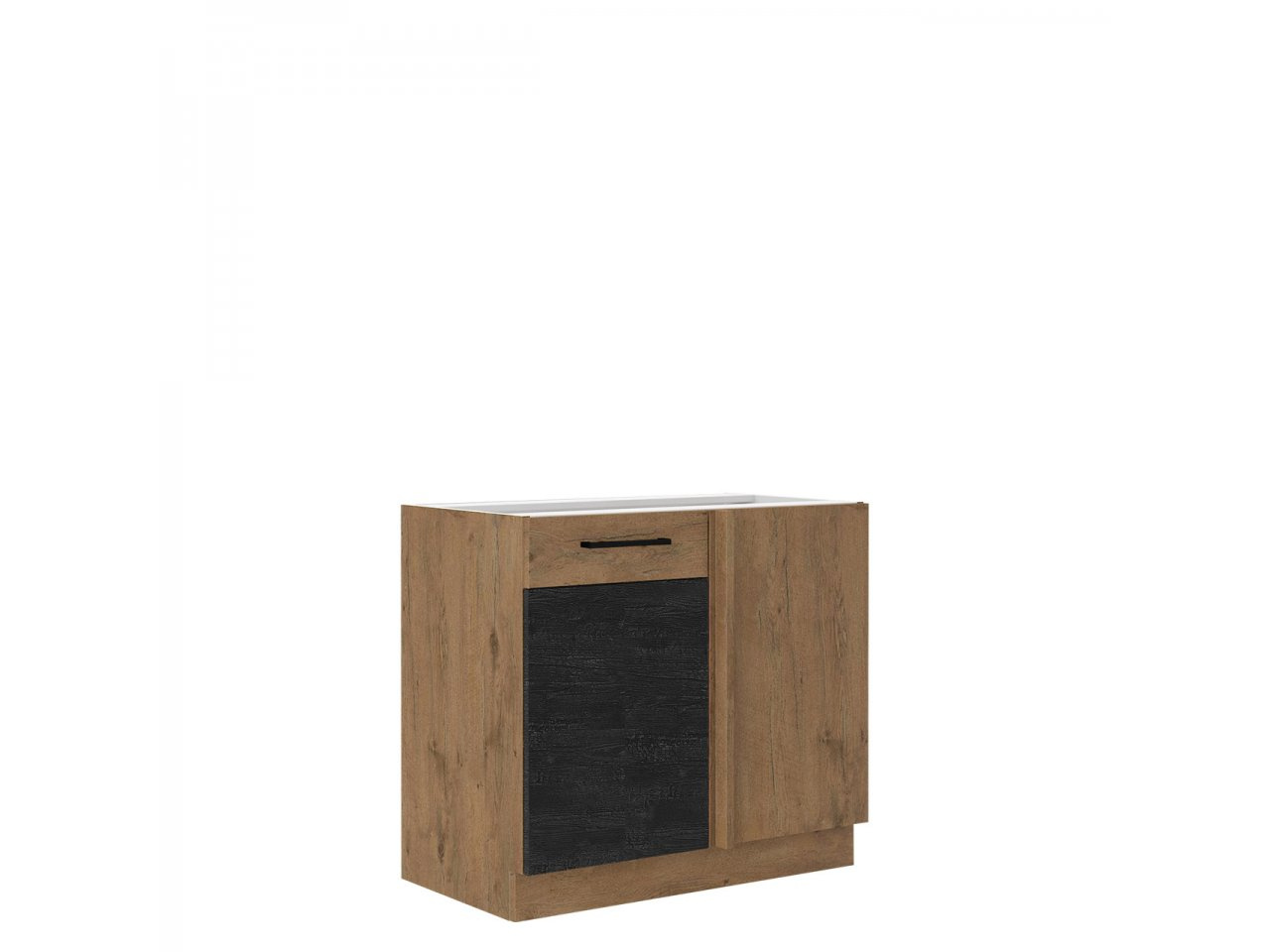 Alsó konyhaszekrény Bronte 105 ND 1F BB (lancelot tölgy + sötét fa)